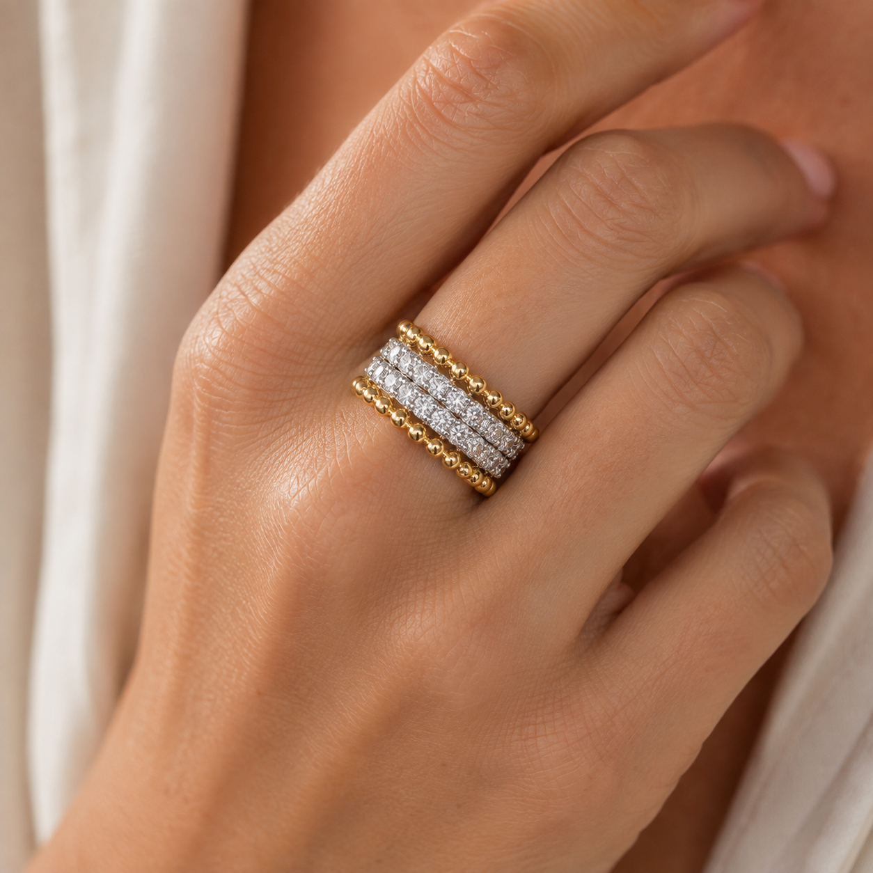 Golden Meridian Diamond Band