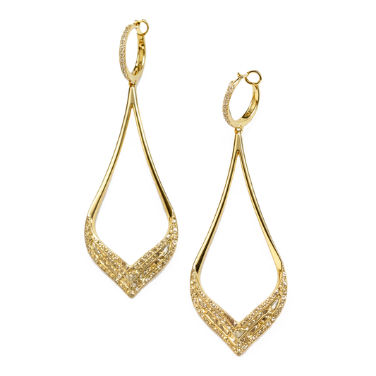 Pavé Teardrop Dangle Earrings