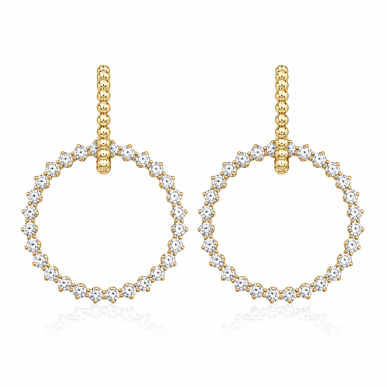 Floating Diamond Hoop