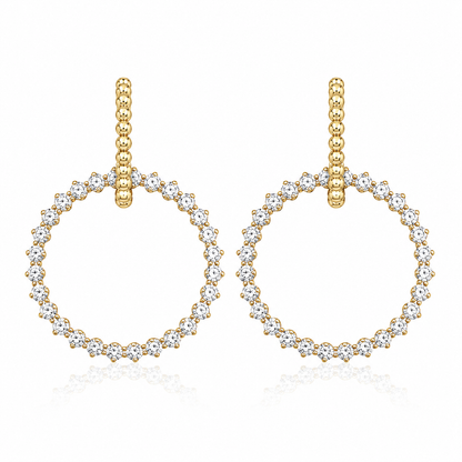 Floating Diamond Hoop