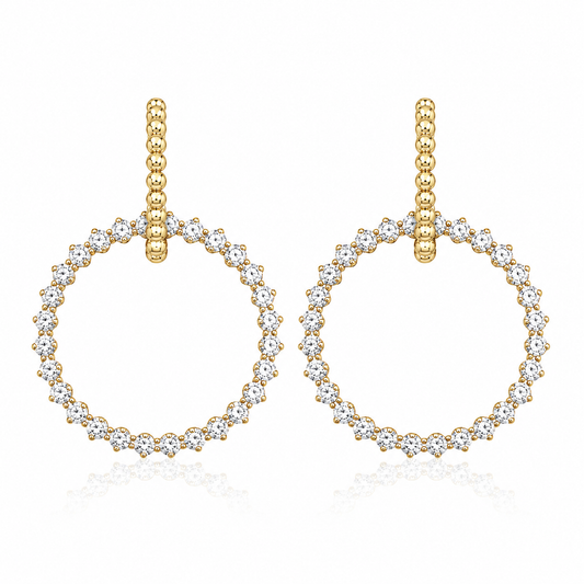 Floating Diamond Hoop