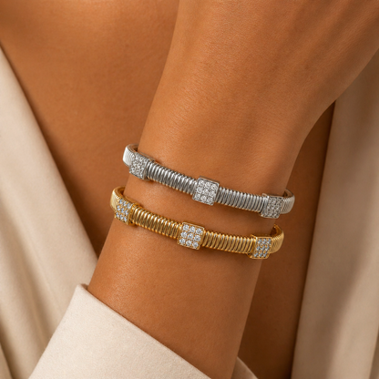 Orbit Coil Diamond Bracelet